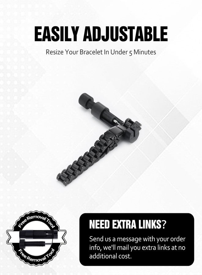 أساور جيكانوري المغناطيسية فائقة القوة للرجال - سوار هيماتيت رجالي، هدية مجوهرات مع أداة قياس لضمان المقاس المثالي - Image 4